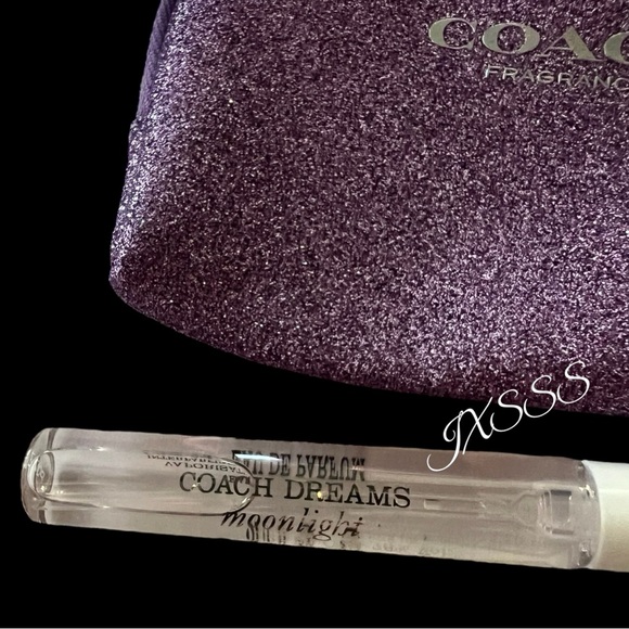Purple (Sparkly) Coach Cosmetic-Makeup Bag/Coin-Pouch SET - Picture 9 of 15